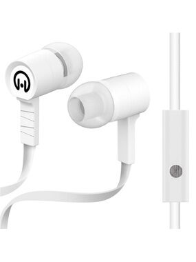 HyperGear Low Ryder Earphones w/Mic
3.5mm White NEW in box
